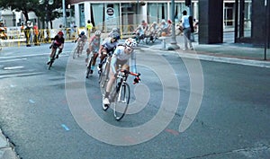 Professional Women Bicycling Racers Competing